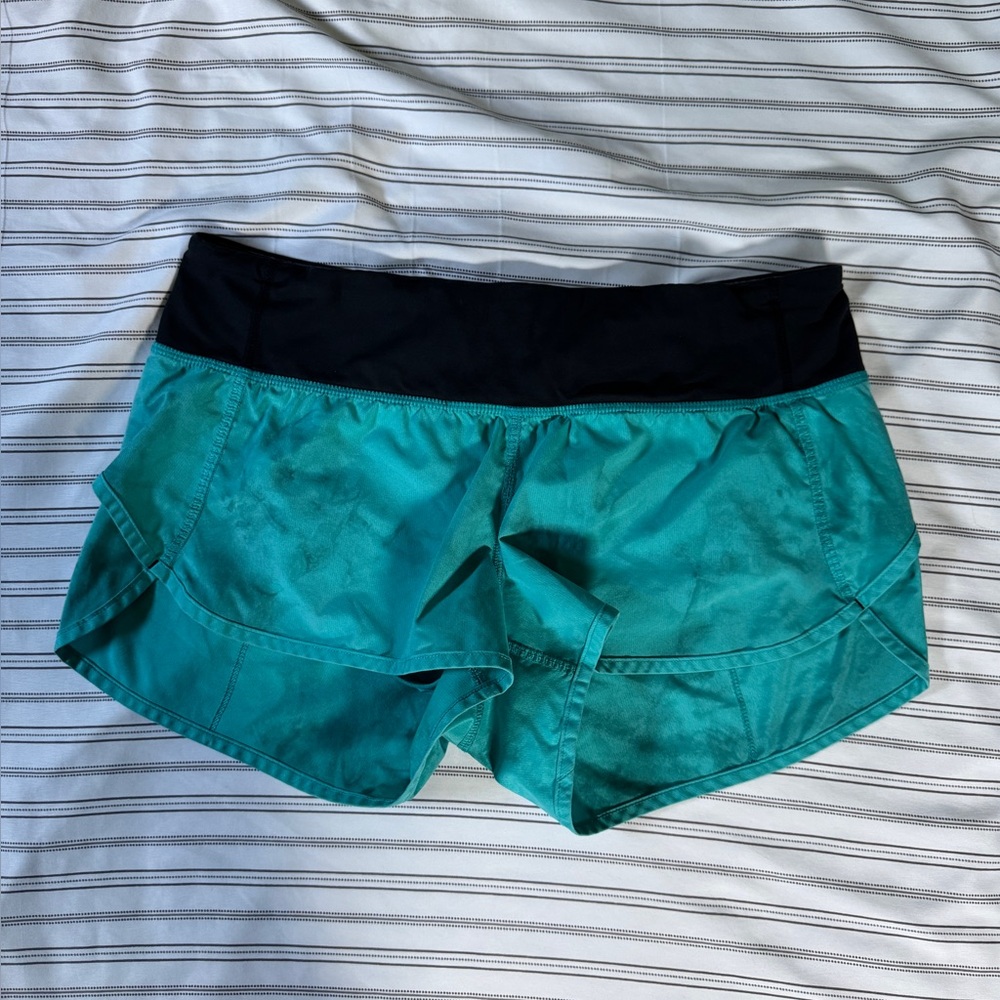 Lululemon Speed Up Shorts Teal Tie Dye 2.5”